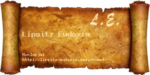 Lipsitz Eudoxia névjegykártya